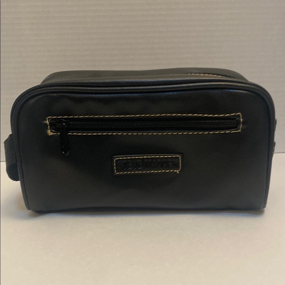 Black Leather Toiletry Bag - Picture 1 of 6